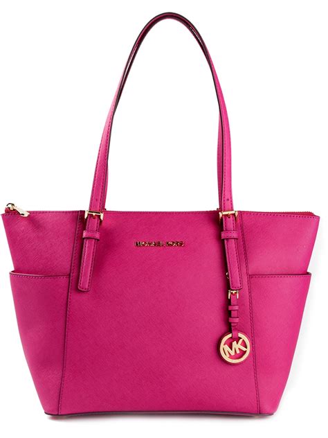 michael kors jet set small tote pink|jet set small Michael Kors.